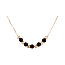 Argentum Concept - Oniks Taşlı Gümüş Toplu Kolye