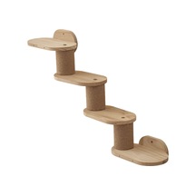 Suntek Kedi Duvar Rafları 4 Adım Ahşap Basamakları Tırmanma