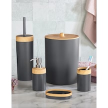 Flosoft Bambu Desenli Yuvarlak 5'li Banyo Seti 001 Flosoft Bambu Desenli Yuvarlak 5'li Banyo Seti 001