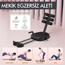 Çok Fonksiyonlu Pilates Mekik Aleti Ev Kol Üst Vücut Karın Ve Core Egzersiz Cihazı Siyah Pilates Çorabı Hediye