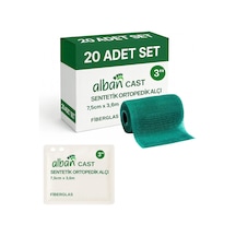 Alban 3 İnç Cast Sentetik Alçı 7.5 CM x 3.6 M 20'li Kutu Koli