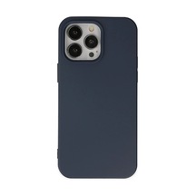 Apple iPhone Uyumlu 14 Pro Kılıf Nano İçi Kadife Silikon - Lacivert Çr