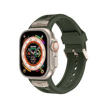 Ariatech Apple Uyumlu  Watch Ultra 49mm Krd-117 Hava Alabilen Delikli Metal Süslemeli Desenli