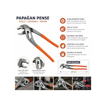 Orret Home 24 Cm Papağan Pense Ayarlı Pense Kargaburun Boru Anahtarı Çok Amaçlı Ayarlanabilir Kaymaz Saplı Dayanıklı Çelik El Aleti Asorti Renk