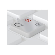 Rusça Klavye Etiketi Şeffaf Arka Kırmızı Keyboard Sticker Russian Transparent Red