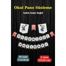 Mezuniyet Okul Pano Süsleme Seti Mezuniyet Hatırası Yazılı Sınıf Panosu Kalın Kuşe Kağıt Standart