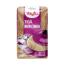 Yayla Yeşil Mercimek 1 Kg - 8 Adet Tarı