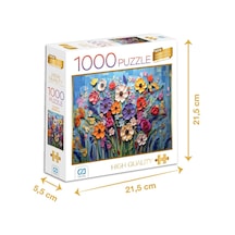 Çiçekler 1000 Parça 2,2mm Kalınlık 48x68cm Profesyonel Hobi Puzzle Yapboz Serisi