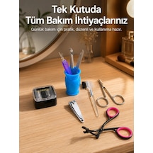 Ev Tipi Manikür Seti Cımbız Tırnak Makası Kaş Makası Bakım Kiti