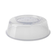 Mikrodalga Yanmaz Kapak Çap 26X9 CM Gıda Koruma Kapağı İkea Gri