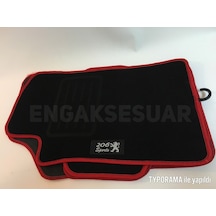 Peugeot 206 Mugen Siyah Kırmızı Çizgili Paspas. 206 Spor Paspas