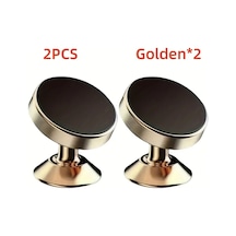 Chenkestoreone 2 Adet Altın Renk Universal Süper Güçlü Manyetik Dönen Araç Telefon Tutucu