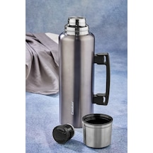 Cooker 1.5 Lt Kulplu Çelik Termos -gri Antrasit