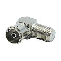 F Konnektör 60 Ohm 90 Derece Açılı Dişi L Tip Çevirici