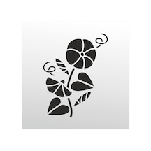 Folyo Sticker Çiçek Deseni Adkpquy347 200cm Uzunluk Siyah