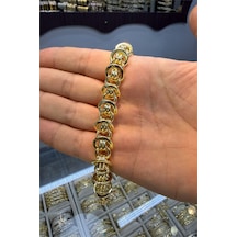 Taşsız Spor Bileklik Gold Renk Altın