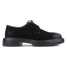 Shoetyle - Siyah Süet Deri Bağcıklı Erkek Klasik Ayakkabı 250-451-880-siyah