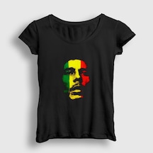 Presmono Kadın Ethiopia Bob Marley T-Shirt