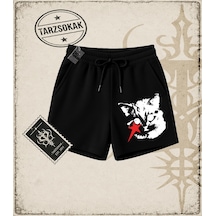 Tarzsokak Gotik & Grunge Streetwear Gatstar Unisex Şort Siyah