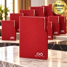 Logonuza Özel 10 Adet 374 Termo Deri Ajanda 2027 - Günlük Kurumsal Ajanda 17x24 Cm Kırmızı