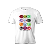 Matematik - Pi 20 Beyaz Erkek Tshirt