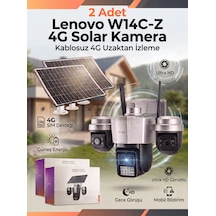 Lenovo W14c-z 3 Lens 4g Solar Güvenlik Kamerası Ikili Set 2 Kamera