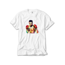 Muhammad Ali Mozaik Beyaz Tişört Beyaz
