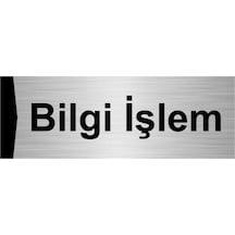 Bilgi Işlem 5x20cm Gümüş Renk Metal Yönlendirme Levhası