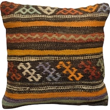 Zehra Abla Halı Yeni El Dokuma Dekoratif Kilim Kırlent Yastık Kılıfı 6797 Çok Renkli