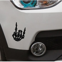 Kafatası Parmak Havalı Sticker Oto Yapıştırma