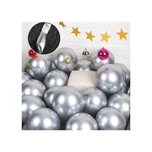 Gümüş Krom Metalik Balon Aynalı Balon 10 Adet Diğer