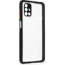 Ilkeshop Newface Samsung Galaxy Uyumlu M51 Kılıf Miami Şeffaf Silikon - Siyah