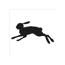 Yabani Tavşan Folyo Sticker 70cm Uzunluk Siyah