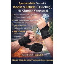 Buğz Ayarlanabilir Destekli El Bilekliği Kadın & Erkek Sağ Sol Uyumlu Spor Ve Günlük Kullanım