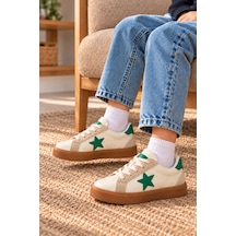 Çocuk Esnek Sneaker Yeşil/beyaz