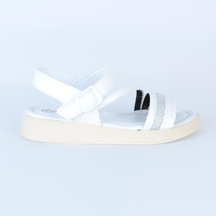 Poliva 5090 Düz Günlük Kız Çocuk Sandalet Beyaz