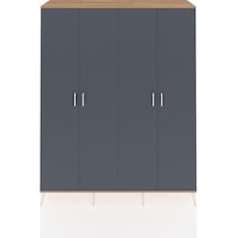 Hyperion Gardrop 10 Raflı 4 Kapaklı 176x44x221 Çam-antrasit/aytaşı Antrasit/aytaşı