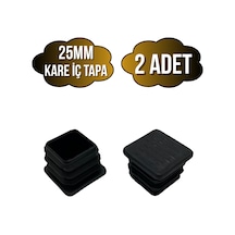 Kare Demir Profil İç Tapa Geçme Plastik Ayak Geçme Koruma Plastiği 25mm 2 Adet Siyah Siyah