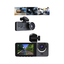 Hubrendy  Araç İçi Dikiz Kamerası Sürüş Kaydedici 3 Lensli Dvr Kamera