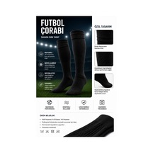 Voltrike Kaliteli Siyah Uzun Futbol Çorabı Diğer