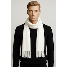 Tarz Cool Unisex Polar Atkı Beyaz