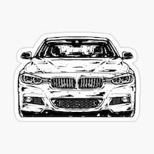 F30 Ön Kısım Resmi Cam Sticker Yapıştırma 16Cm 2 Adet