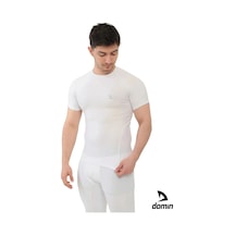 Hnc Sport Kısa Kollu Compression Body T-shirt Fitness Body Gym Body Tshirt Beyaz