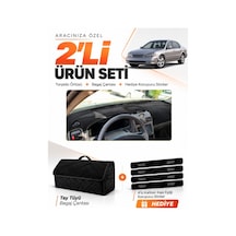 Infınıtı İ30-i35 1998-2000 Uyumlu Torpido Örtüsü + Tay Tüyü Bagaj Çantası + Sticker Seti - Siyah