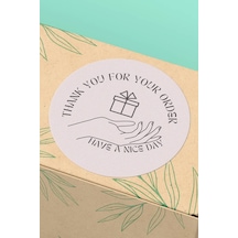 Hediye Kutulu Thank You Sticker 3x3cm St2332 Çok Renkli