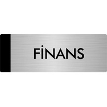 Metal Yönlendirme Levhası, Departman Kapı Isimliği Finans 5x20 Cm Gümüş Renk