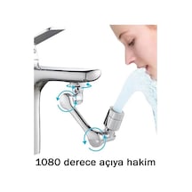 Omilife Fonksiyonlu Musluk Ucu Perlatör 1080° Derece Dönebilen 2 Fonksiyonlu Musluk Başlığı