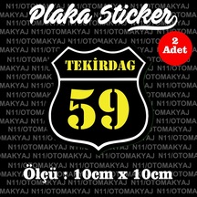 59 Tekirdağ İl Şehir Plaka Sticker Futbol Spor Kulüb