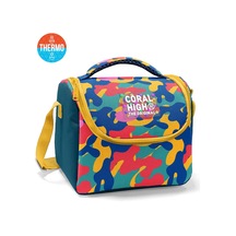 Coral High Renkli Kamuflaj Desenli Thermo Beslenme Çantası 37132 124-Pembe