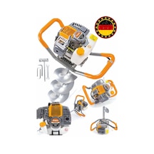 Böhrer HB0281T 15 Hp/h Fidan Ekme Toprak Burgu Sondaj Makinesi +  Burgu Ucu 10 CM